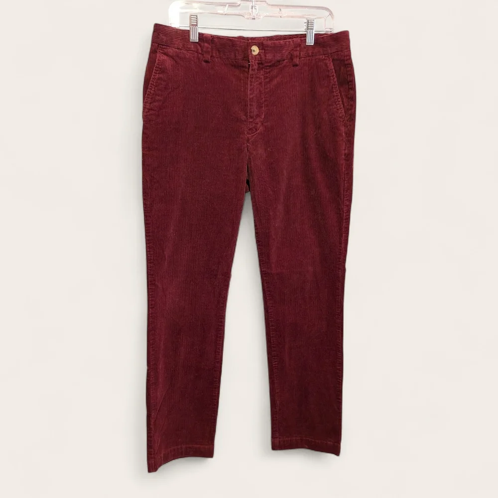 Men's VINEYARD VINES Burgundy Corduroy Jeans 32x32